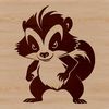 Beautiful Animal Silhouette SVG An SVG vector design of a skunk animal for graphic use.