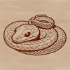 Snake Illustration A digital illustration of a snake, suitable for printing or digital applications.