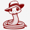 Reptile Snake Illustration A reptile snake illustration in a vector format.