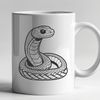 Snake Outline Illustration A vector illustration of a snake in simple outline form, suitable for various design applications.