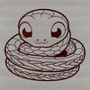 SVG Snake Graphic for Design Projects A digital illustration of a snake in vector format, suitable for various design applications.