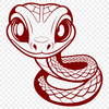 Colorful Reptile SVG Designs Downloadable A simple illustration of a snake in various poses and angles.