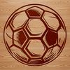 A 2D illustration of a soccer ball, suitable for vector design projects.
