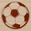 Simple Soccer Ball Design A simple design of a football ball with stitching details, ideal for vector art projects.