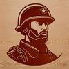 Military Figure SVG Icon A single figure in military attire standing with confidence.