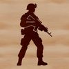 Soldier Illustration Vector Design A detailed illustration of a soldier in uniform, ideal for vector design and cutting machine projects.