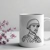 Military Icon in Vector Format A stylized illustration of a man in military uniform, suitable for use as vector art.