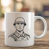 Professional Soldier Clip Art Design A professional male soldier in uniform, suitable for vector art designs.