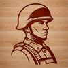Confident Military Figure Vector Icon A military man in uniform posing confidently, suitable for use as vector art or clipart.