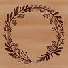 A handmade floral wreath made from intricate illustrations in vector format.