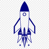 Sci-Fi Rocket Ship Design Template A detailed illustration of a futuristic spaceship designed as a vector graphic for various digital and crafting applications.