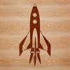 High-Tech Spacecraft Vector Art A high-resolution 2D illustration of a futuristic spaceship.
