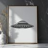 Beautiful SVG Spaceship Clip Art A futuristic spacecraft designed with vector lines, suitable for cutting machines like Cricut or laser cutters.