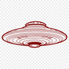 Illustrated spaceship concept in vector format, suitable for digital cutting machines like Cricut.