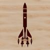 Sleek Spacecraft Design SVG design concept of a sleek rocket ship with metallic details and abstract background elements.