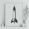 Futuristic Space Cruiser A stylized illustration of an intergalactic spaceship with sleek lines and futuristic design.