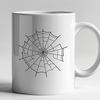 Scalable Vector Spider Web Template A detailed, scalable illustration of a spider web, suitable for vector design projects in various formats.