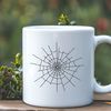 A high-quality digital representation of a spider's intricate web design.