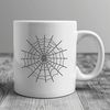 A intricately designed spider web created using vector art, suitable for use in various digital design applications.
