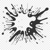 Vibrant Splash Illustration A colorful splat shape with a textured appearance, ideal for use as vector art in various digital applications.