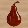 Single Serving Squash Design A digital illustration of a single serving-sized squash, suitable for food and kitchen-themed designs.