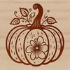A stylized illustration of a squash with ornate floral patterns, suitable for food and craft projects.