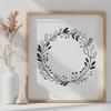 Free Vector Wreath Clip Art for Digital Use A floral wreath designed as a vector image for digital use, suitable for cutting machines like Cricut.