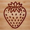 Creative Strawberry SVG Template A high-resolution digital illustration of a ripe strawberry, suitable for print-on-demand and design applications.