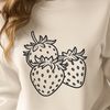 Free Vector Strawberry Graphic Design A high-resolution digital illustration of a strawberry, suitable for vector graphic design and cutting machine applications.