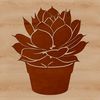 Succulent Graphic Design An SVG design featuring a graphic representation of a succulent plant commonly found in arid environments.
