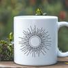 Stylized Sun Icon in Vector Format A stylized sun illustration in vector format, suitable for graphic design projects.