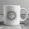 A simple vector representation of the sun, suitable for various design projects.