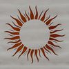 A stylized illustration of the sun for graphic design projects.