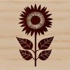 Beautiful Floral Accent Vector Design A high-resolution vector graphic illustration of a sunflower in bloom, perfect for digital designs and crafts.