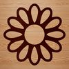 An SVG graphic design featuring a stylized sunflower, ideal for vector art projects.
