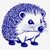 Beautiful Hedgehog SVG Design Illustrated hedgehog animal graphic in vector format.