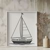Beautiful Vessel SVG Design SVG design of a boat suitable for various cutting machines.