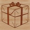 Gift Box Outline SVG Template A basic outline of a gift box designed for crafting and cutting machines.