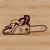 Digital Cutting Tool SVG Image Illustration of a chainsaw tool, suitable for digital cutting machines like Cricut or laser cutters.