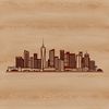 An urban city skyline illustration in vector format for graphic design and printing.