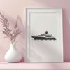 SVG Sailboat Graphic Art A vector design illustration of a sailboat in profile.