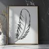 Free Editable Feather Clip Art An editable vector design element featuring a detailed drawing of a feather.