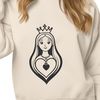 Traditional Religious Icon SVG A traditional religious icon representing the Immaculate Heart of Mary, designed as a scalable vector graphic.