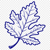 A stylized vector illustration of a single green leaf with simple lines and shapes.