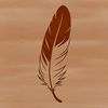 A single white feather with subtle texture and detail, suitable for use in digital designs.