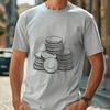 Stacked Coins Graphic Art A collection of stacked coins in various denominations, created as a vector graphic.