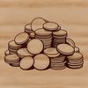 SVG Coins Clip Art for Crafting A collection of digital coins in various shapes and sizes.