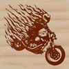 Vector graphic design of a motorcycle, suitable for digital cutting and crafting projects.