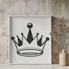 Crown Clip Art Illustration A digital crown design created as a vector graphic, suitable for cutting machines like Cricut or laser cutters.