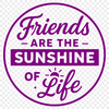 A vector illustration featuring inspirational quotes about friendship in a clean and simple design.